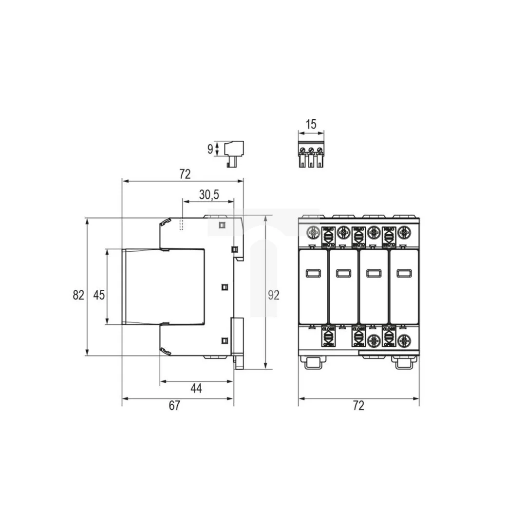 Ogranicznik przepięć ESPAC V T2 20/275 4+0 12400200080