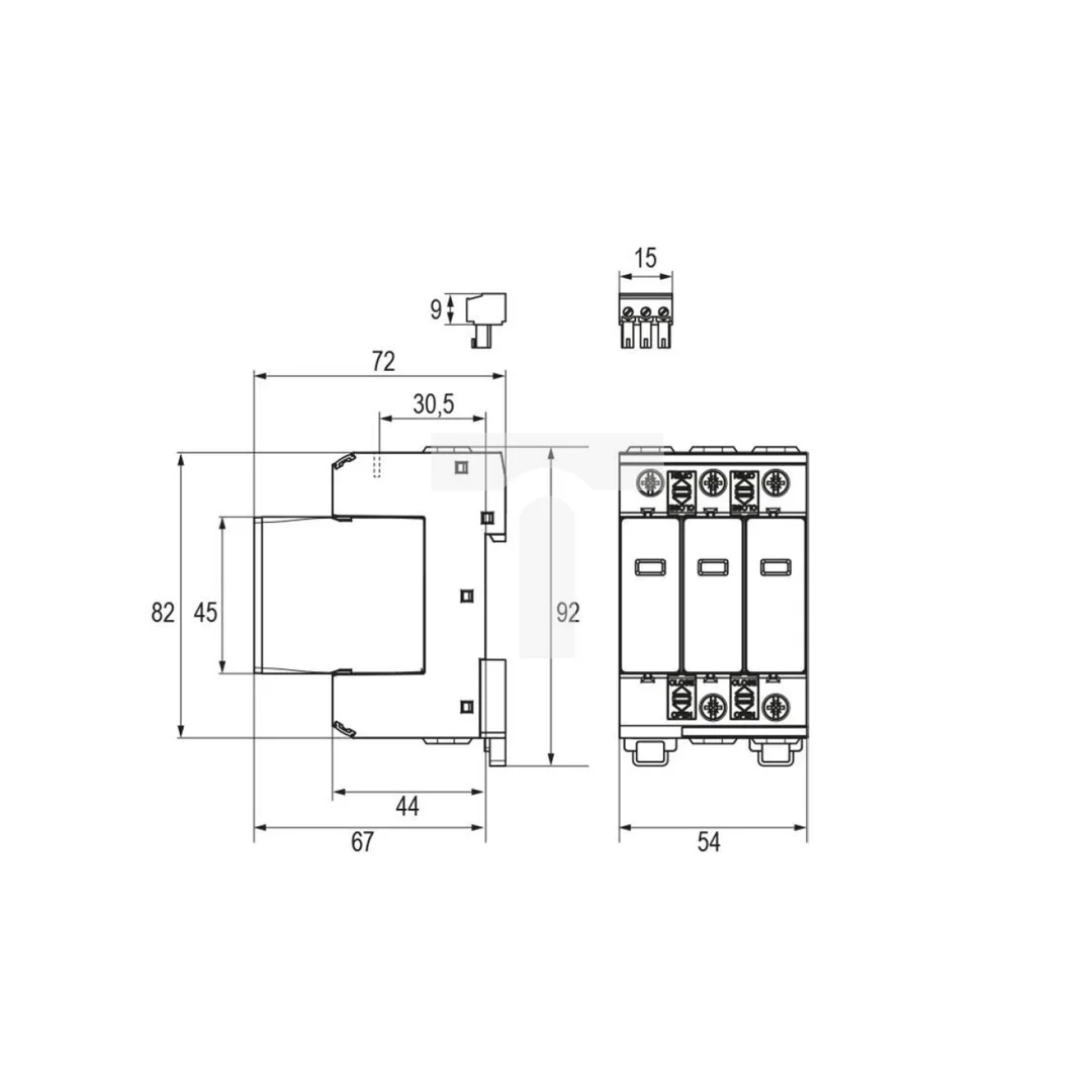 Ogranicznik przepięć ESPAC V T2 20/275 3+0 RI 12300200180