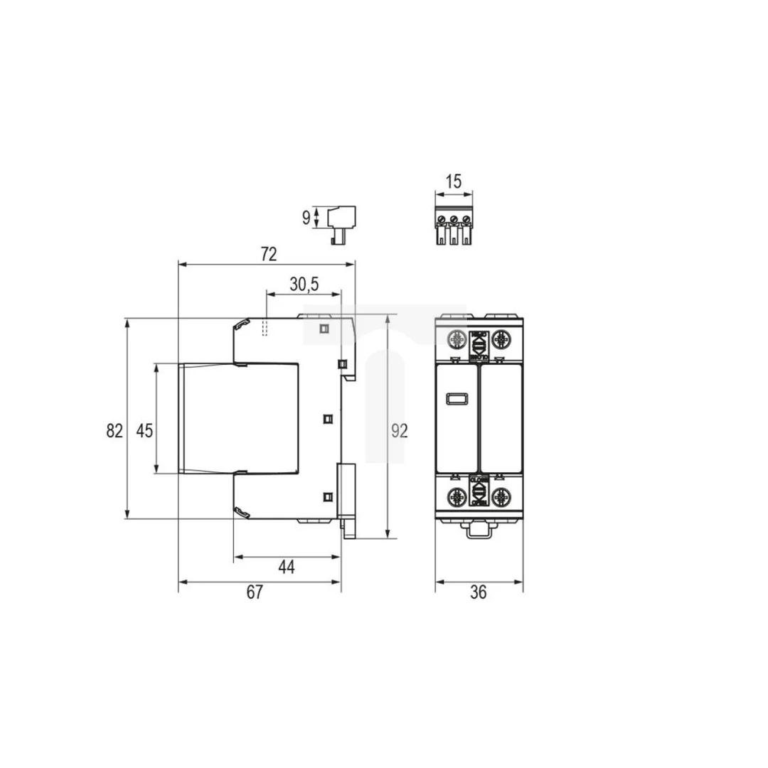 Ogranicznik przepięć ESPAC V T2 20/275 1+1 RI 12210201180