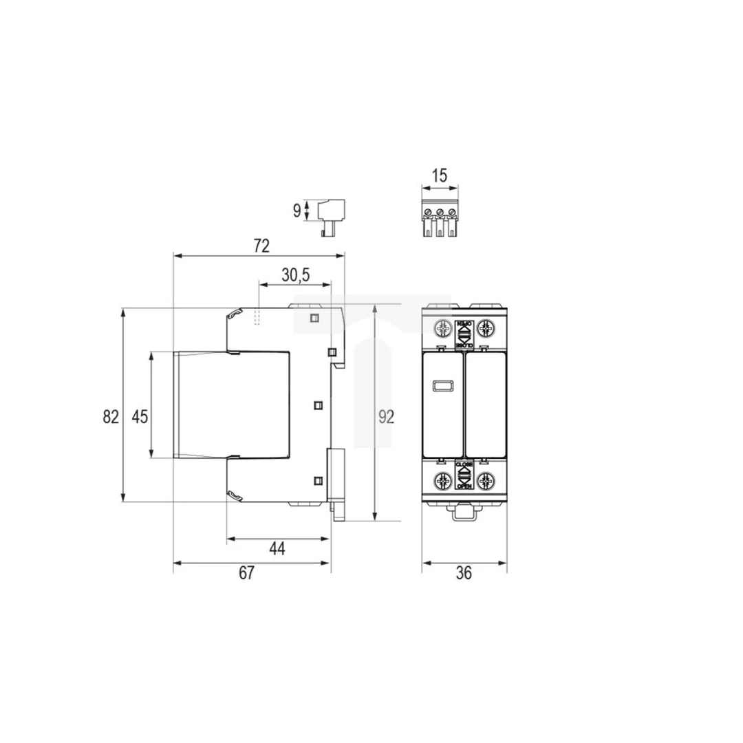 Ogranicznik przepięć ESPAC V T3 5/275 1+1 RI 13210051180