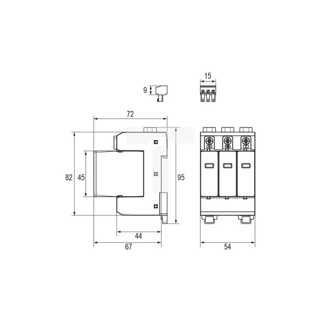 Ogranicznik przepięć ESPPV V T2 15/1000 Y RI 22121003180