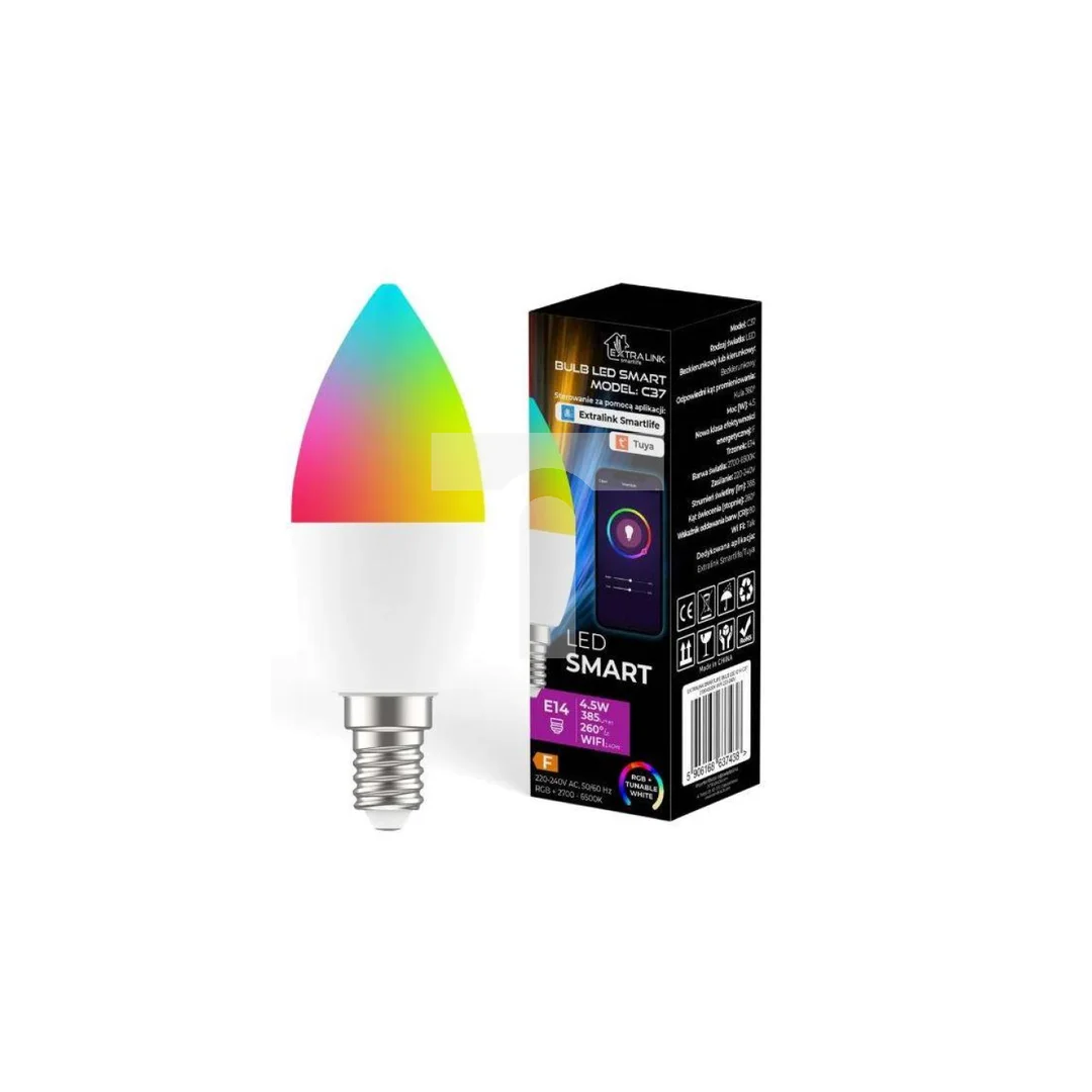 EXTRALINK smartlife żarówka LED E14 C37 2700-6500K WIFI 220-240V LED E14 C37