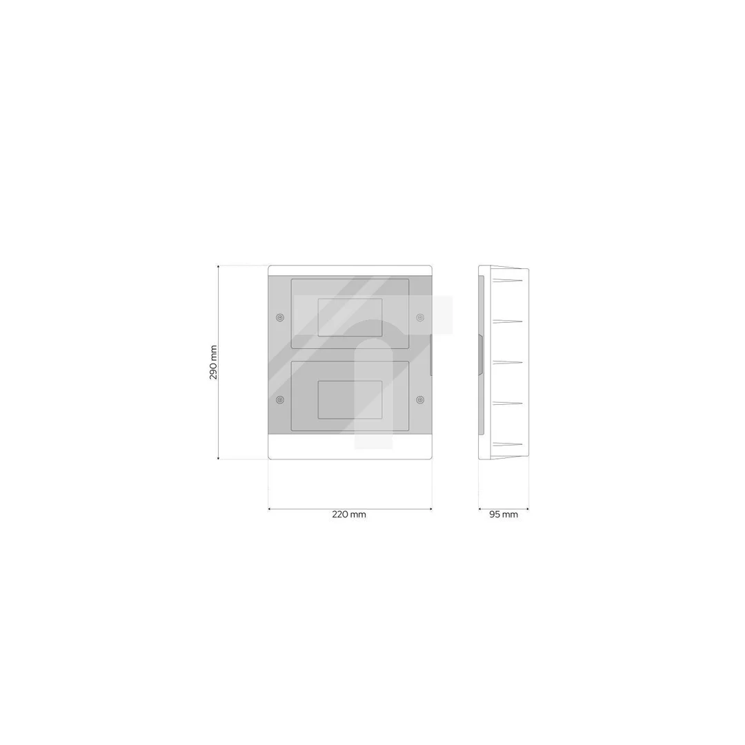 Rozdzielnica podtynkowa 16-modułowa (2x8) biała dymna EDO777845 EDO