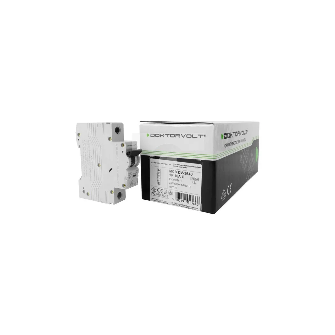 Wyłącznik nadprądowy MCB 10kA 1P 16A VDE C16A Doktorvolt DV-3646