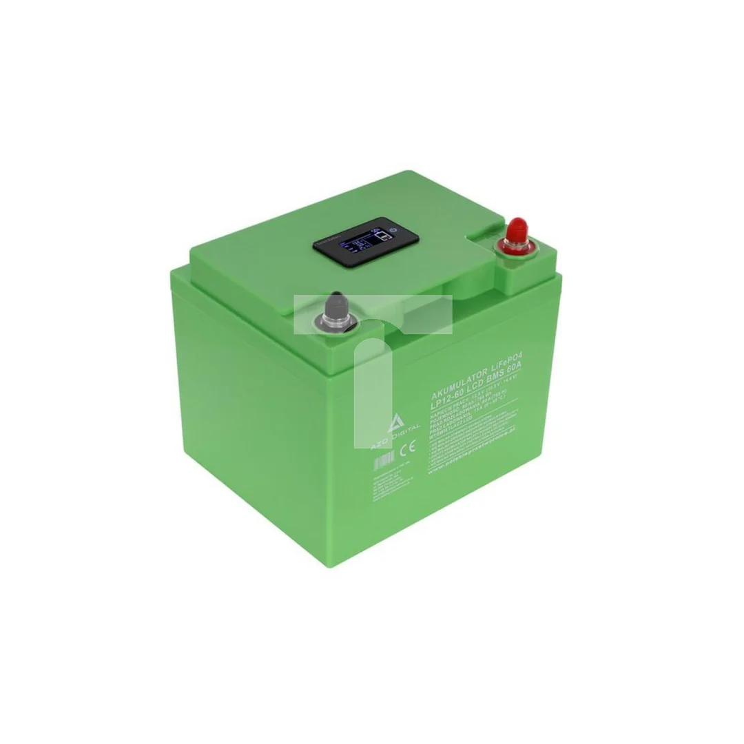 Akumulator LiFePO4 12,8V 60Ah 60A LCD LP12-60