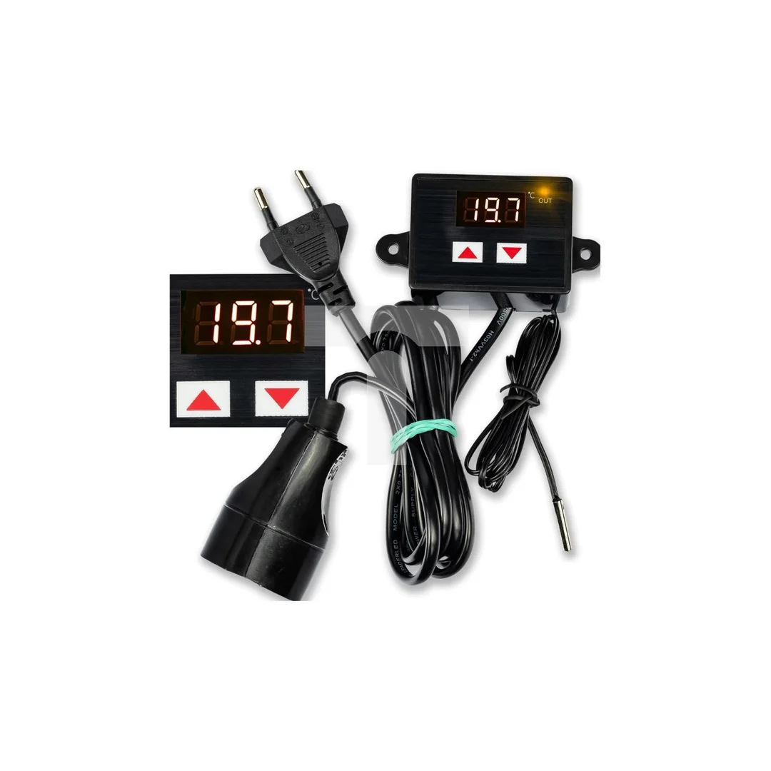 Termostat elektroniczny regulator temperatury z gniazdkiem i wtyczką 230V