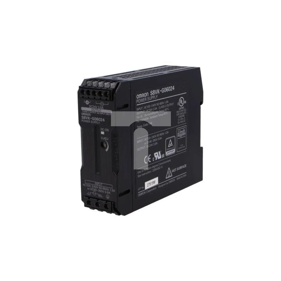 Zasilacz: impulsowy na szynę DIN 60W 24VDC 2,5A 85÷264VAC S8VK-G06024