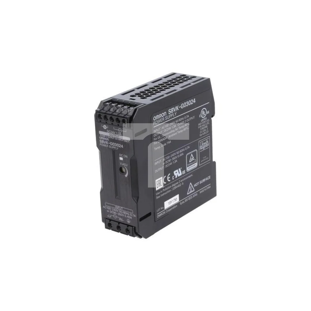 Zasilacz: impulsowy na szynę DIN 30W 24VDC 1,3A 85÷264VAC S8VK-G03024
