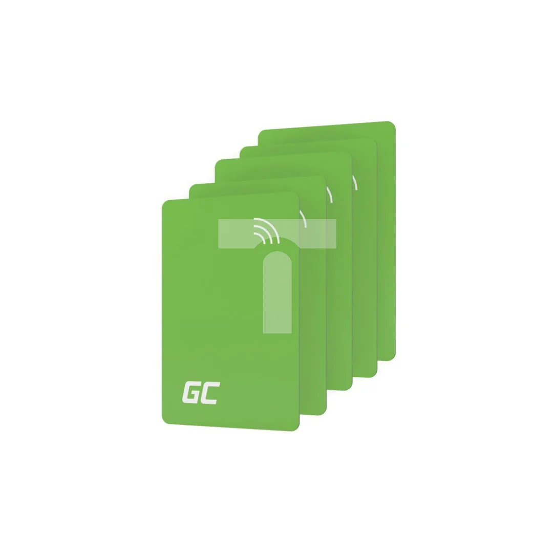 ZESTAW 5 KART DOSTĘPU NFC DO STACJI ŁADOWANIA EV Greencell HabuDen EVGCAKNFC5