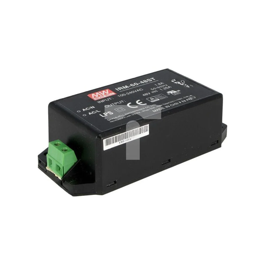 Zasilacz impulsowy do wbudowania modułowy 60W 48VDC 1,25A IRM-60-48ST