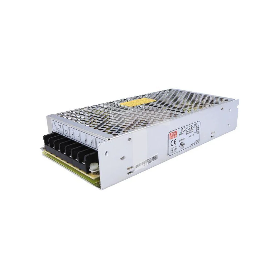 Zasilacz impulsowy do wbudowania modułowy 150W 15VDC 10A RS-150-15