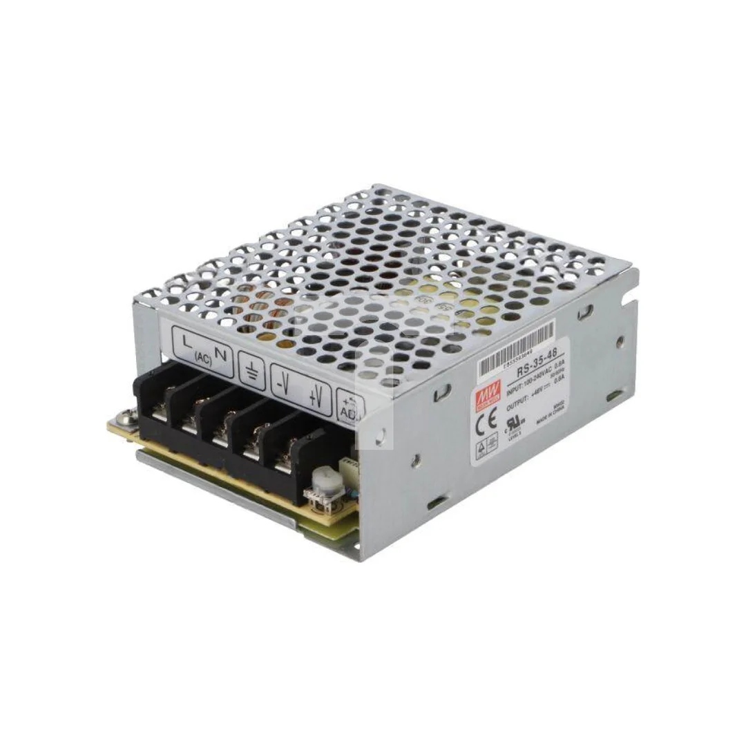Zasilacz impulsowy do wbudowania modułowy 35W 48VDC 0,8A RS-35-48