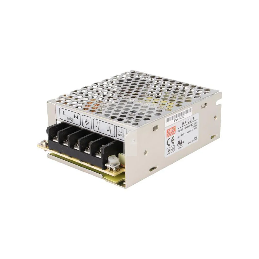 Zasilacz impulsowy do wbudowania modułowy 35W 5VDC 7A RS-35-5
