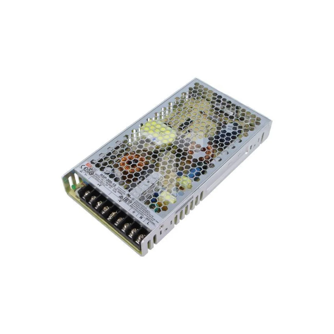 Zasilacz impulsowy do wbudowania modułowy 201W 15VDC 13 4A RSP-200-15