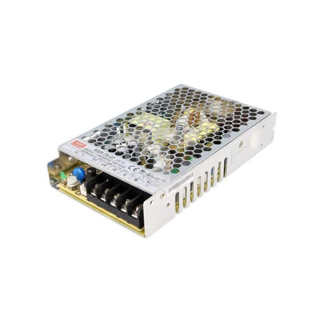 Zasilacz impulsowy do wbudowania modułowy 75,6W 27VDC 2,8A RSP-75-27