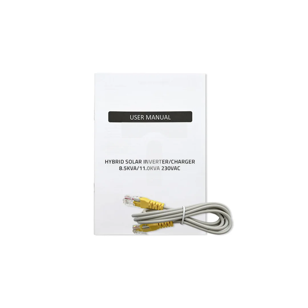 Qoltec Hybrydowy inwerter solarny Off-Grid 11000W 160A 48V MPPT BMS Sinus opcja Wi-Fi Power Factor 1.0