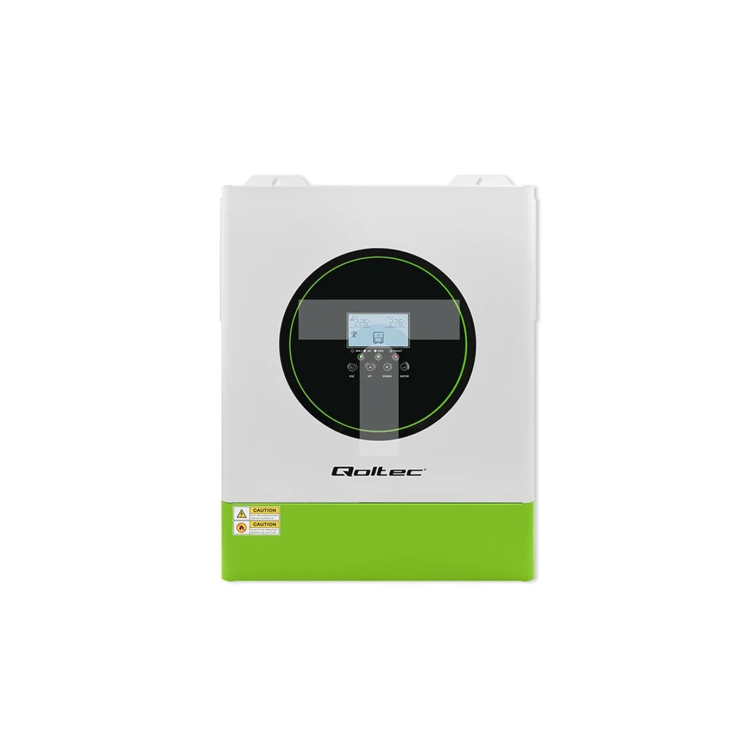 Qoltec Hybrydowy inwerter solarny Off-Grid 11000W 160A 48V MPPT BMS Sinus opcja Wi-Fi Power Factor 1.0