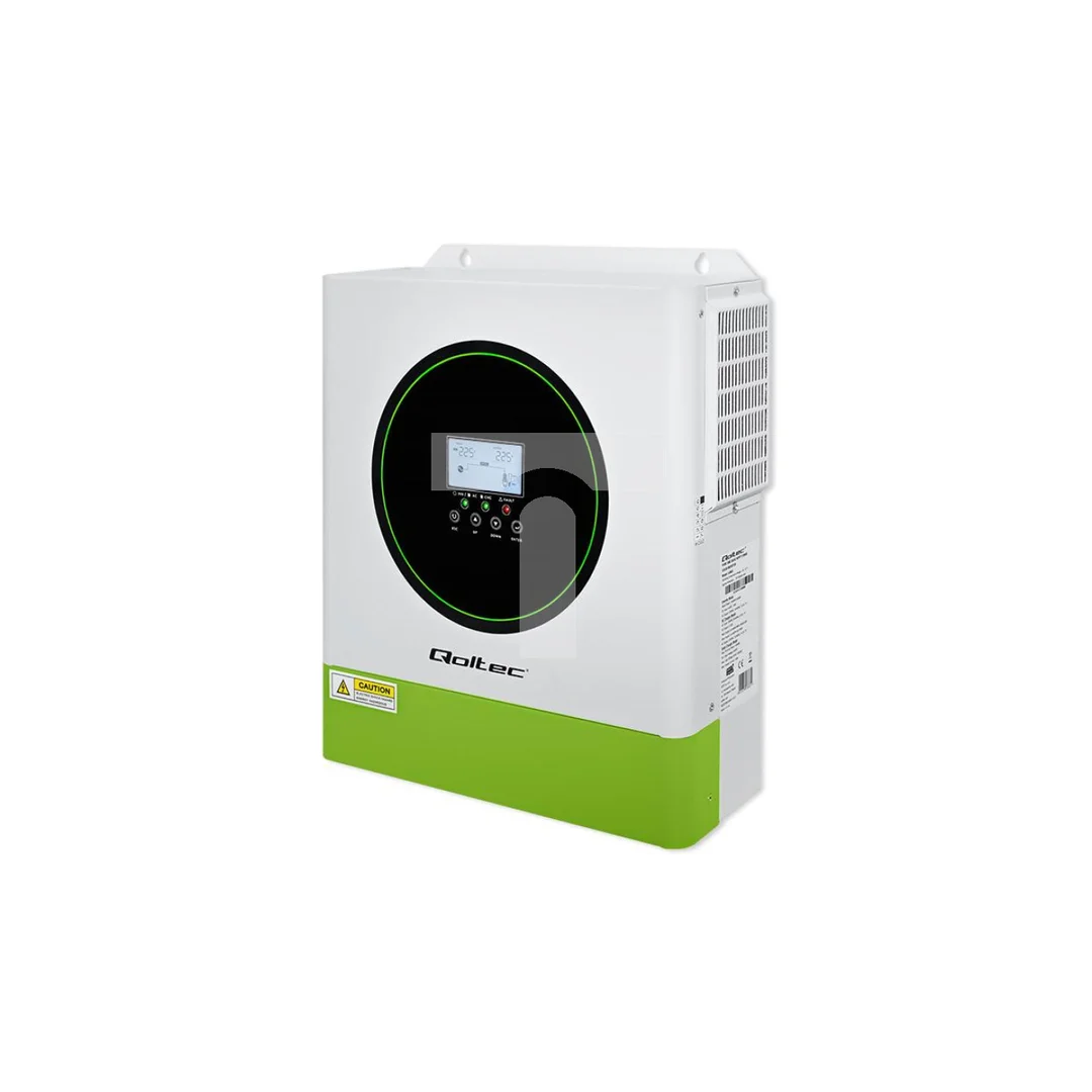 Qoltec Hybrydowy inwerter solarny Off-Grid 3500W 100A 24V MPPT BMS opcja Wi-fi Sinus Power factor 1.0