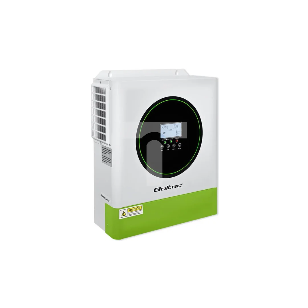 Qoltec Hybrydowy inwerter solarny Off-Grid 3500W 100A 24V MPPT BMS opcja Wi-fi Sinus Power factor 1.0