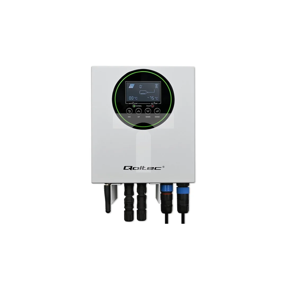 Qoltec Inwerter Przetwornica solarna do grzania wody ECO Solar Boost MPPT BYPASS LCD 3kW/4kW Wi-fi