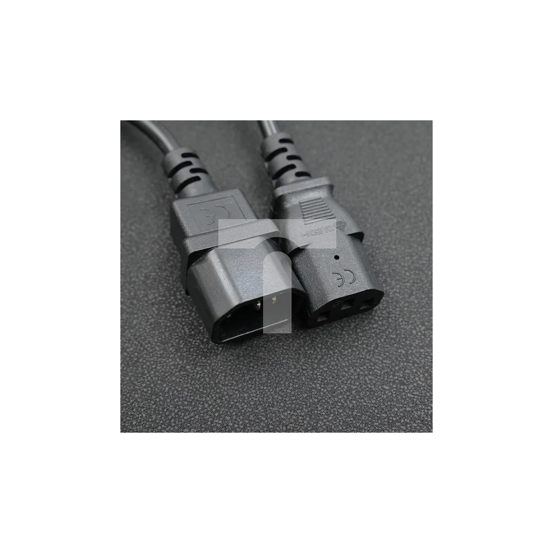 Qoltec Kabel zasilający do UPS IEC C13/C14 3x0.75mm² 1m