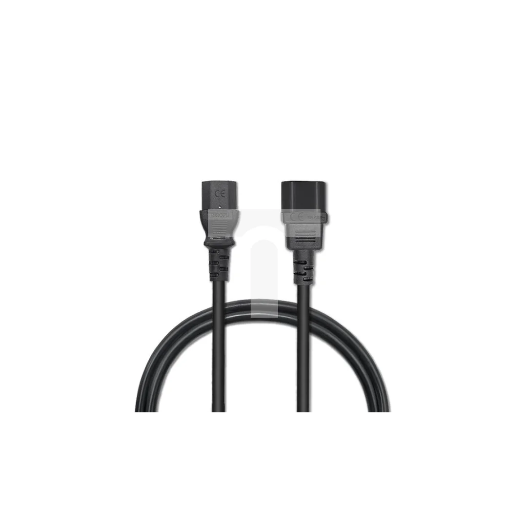Qoltec Kabel zasilający do UPS IEC C13/C14 3x0.75mm² 1m