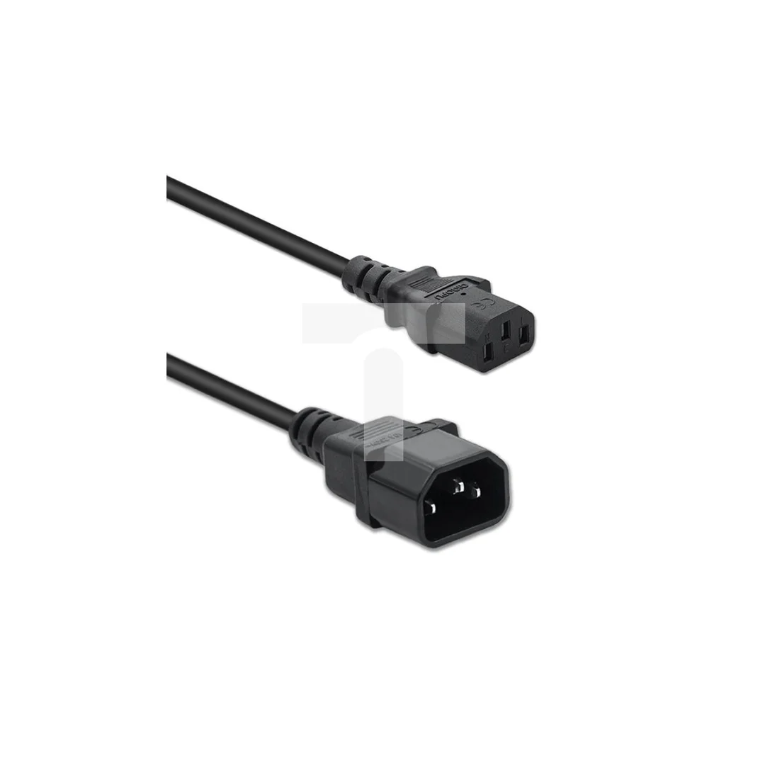 Qoltec Kabel zasilający do UPS IEC C13/C14 3x1.0mm² 1.5m