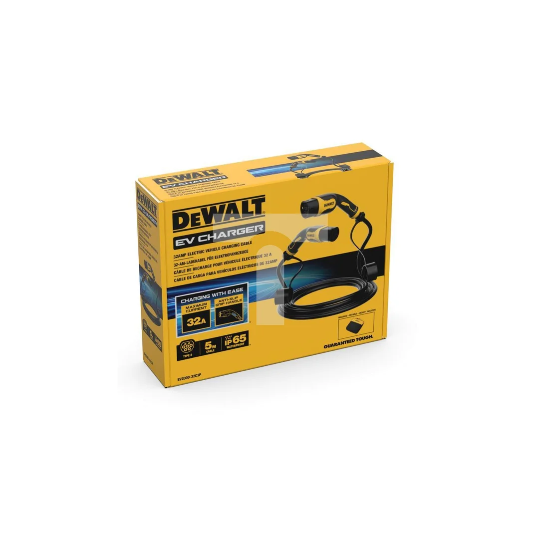 DeWalt Kabel ładujący 11kW typu 2 do typu 2 ev 16A IP65 5m