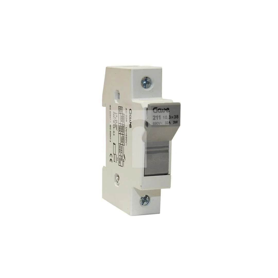 Rozłącznik bezpiecznikowy cylindryczny CH 1P 10x38 32A, 211