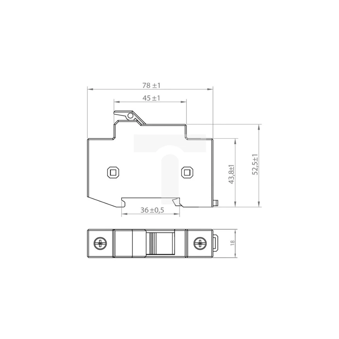 Rozłącznik bezpiecznikowy cylindryczny CH 1P 10x38 32A, 211