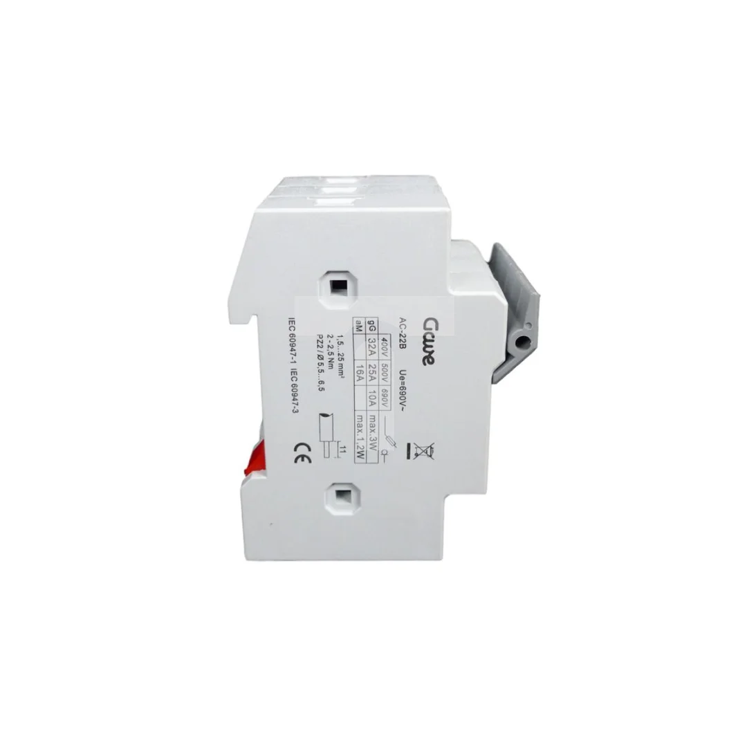 Rozłącznik bezpiecznikowy cylindryczny CH 3P 10x38 32A, 213