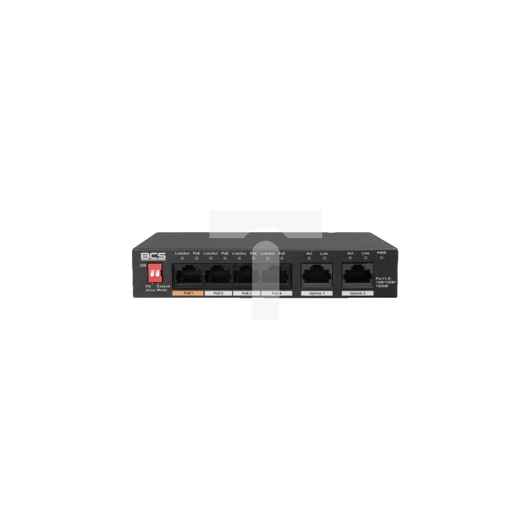 Switch PoE 4-portowy 1Gbps BCS-L-SP04G02G(2)