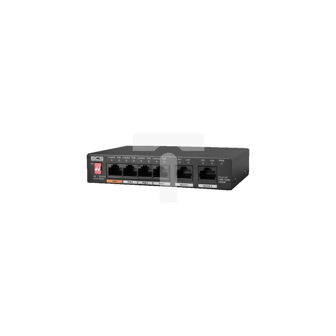 Switch PoE 4-portowy 1Gbps BCS-L-SP04G02G(2)