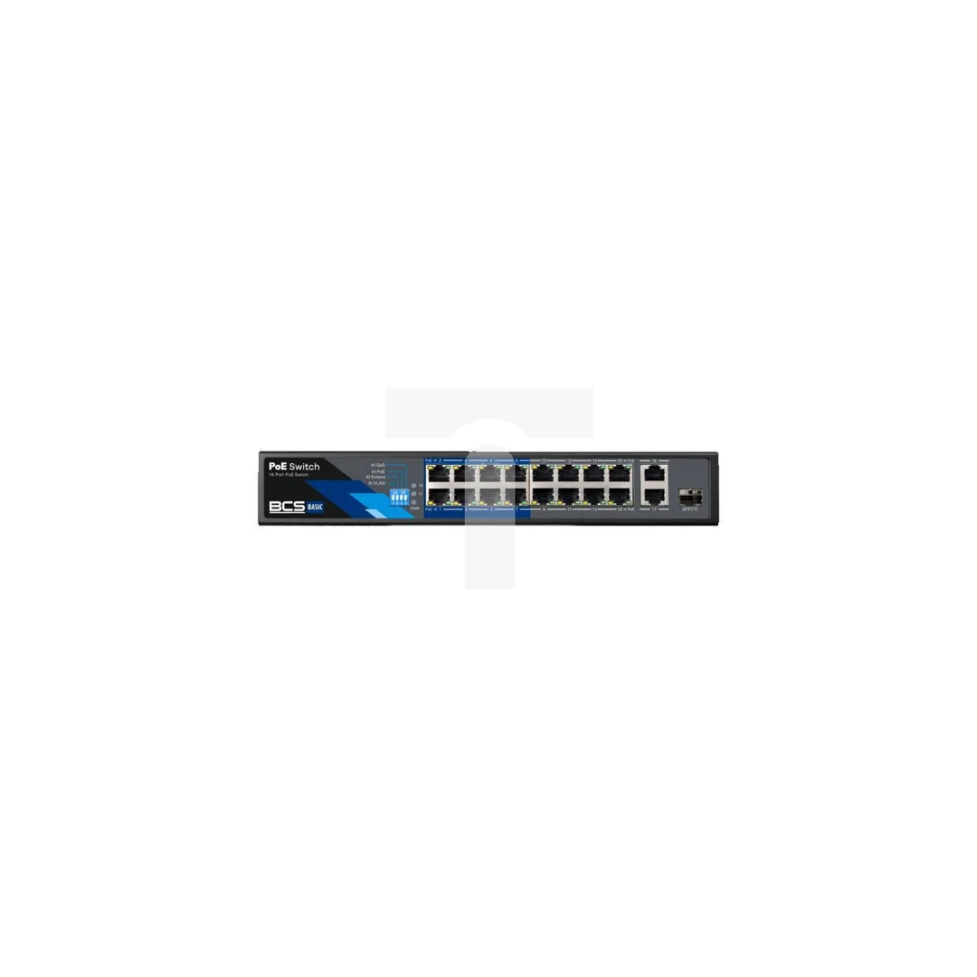 Switch PoE 16-portowy 100Mbps + SFP BCS-B-SP1602G-1SFP