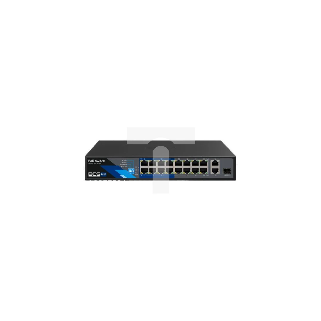 Switch PoE 16-portowy 100Mbps + SFP BCS-B-SP1602G-1SFP