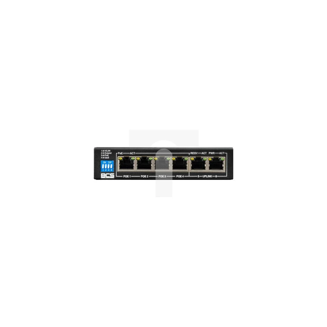 Switch PoE 4-portowy 100Mbps BCS-B-SP0402