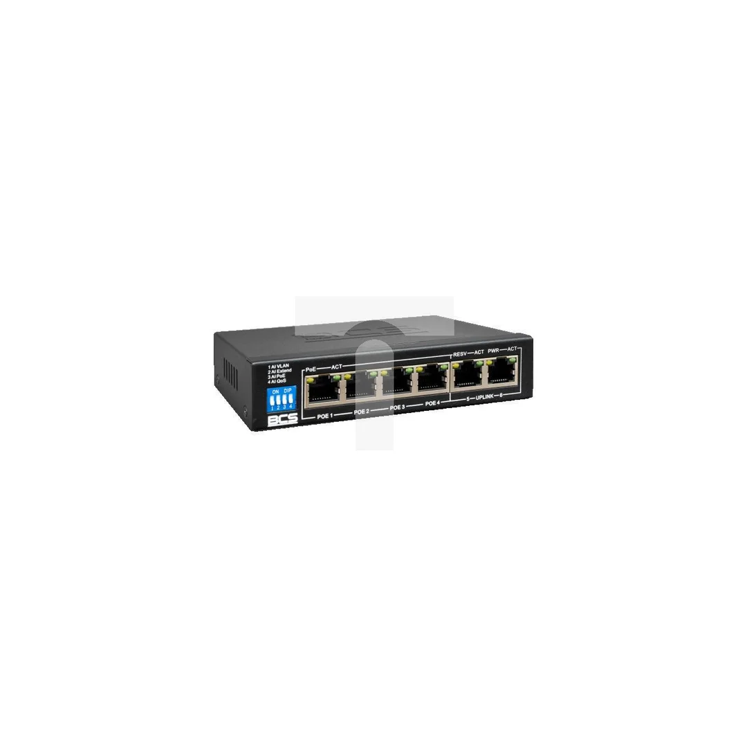 Switch PoE 4-portowy 100Mbps BCS-B-SP0402
