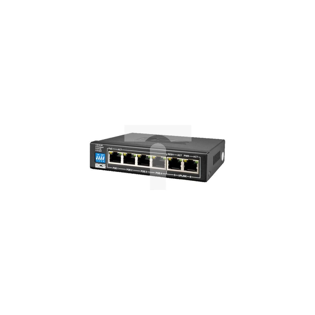 Switch PoE 4-portowy 100Mbps BCS-B-SP0402