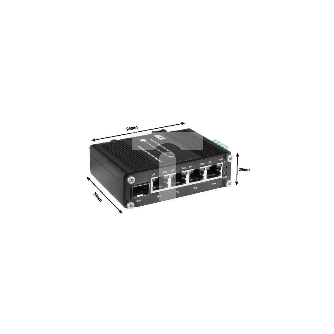 Switch PoE 4-portowy 1Gbps + SFP BCS-ISP04G-1SFP