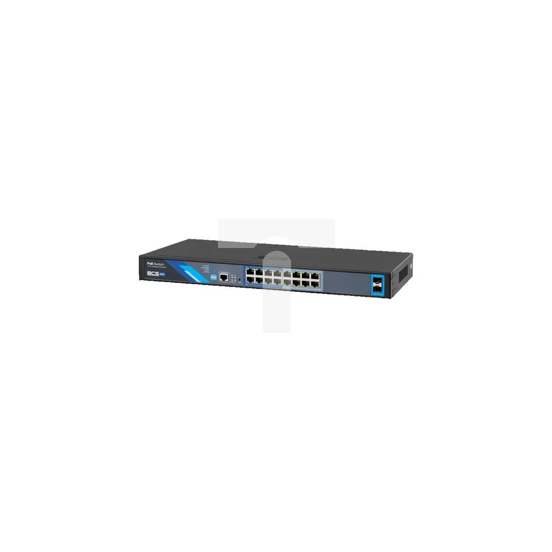 Switch PoE 16-portowy 1Gbps + 2xSFP BCS-B-SP16G-2SFP-M
