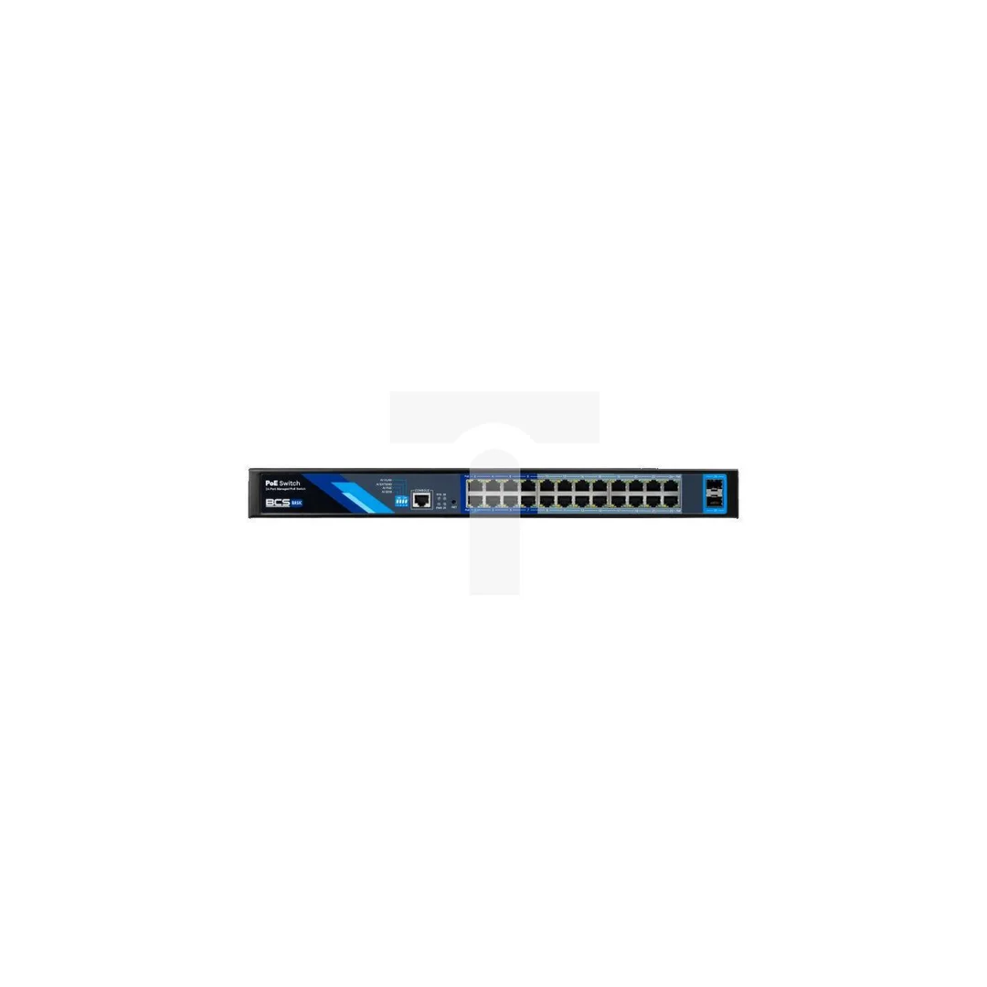 Switch PoE 24-portowy 1Gbps + 2xSFP BCS-B-SP24G-2SFP-M