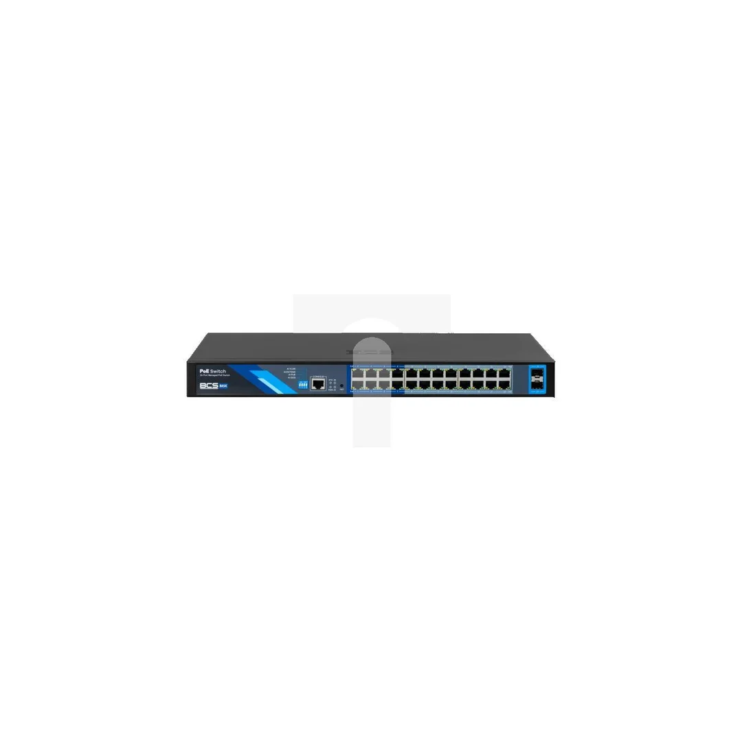 Switch PoE 24-portowy 1Gbps + 2xSFP BCS-B-SP24G-2SFP-M