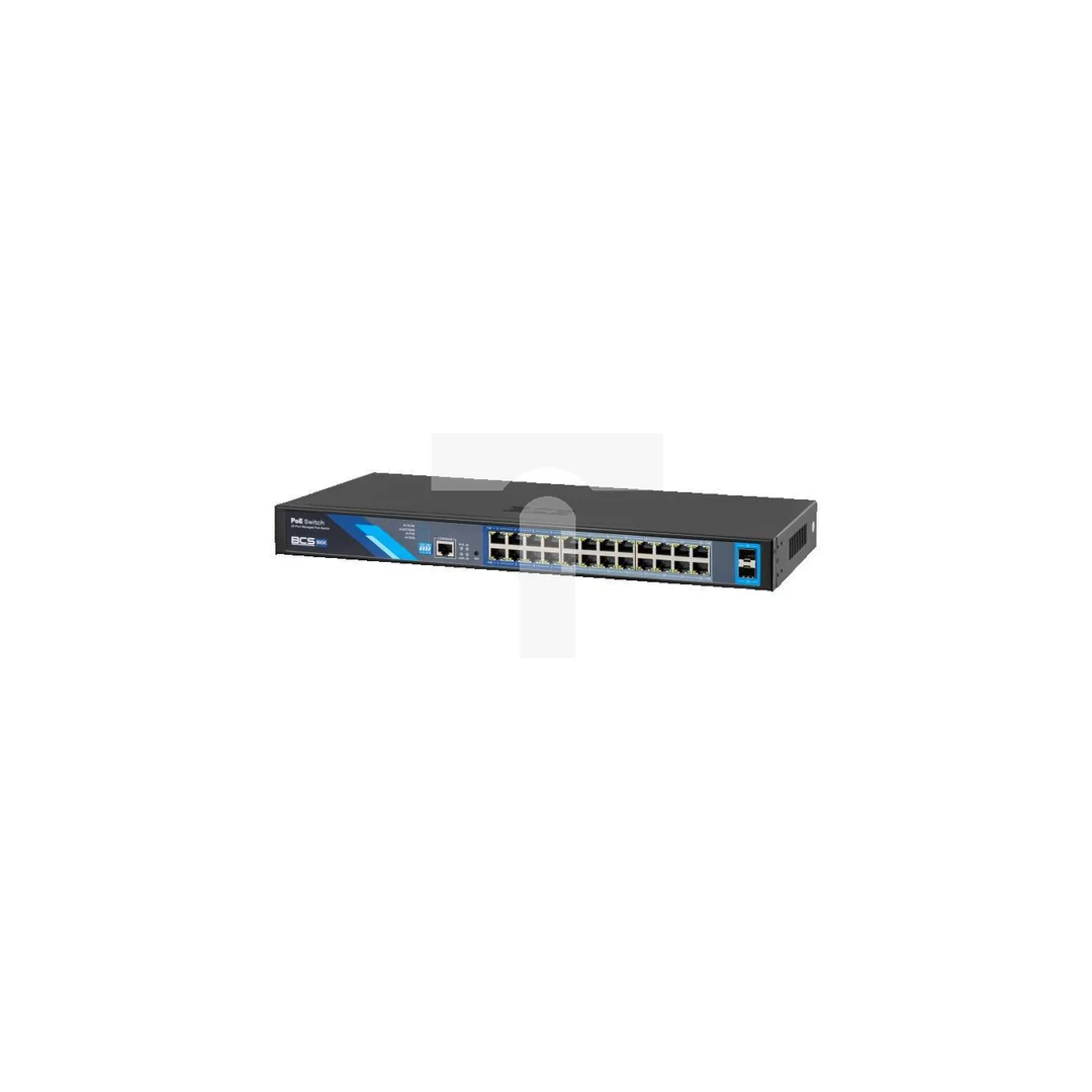 Switch PoE 24-portowy 1Gbps + 2xSFP BCS-B-SP24G-2SFP-M