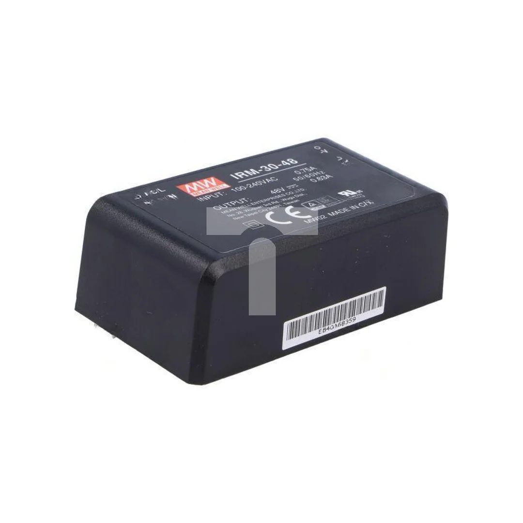 Przetwornica AC/DC 30, 2W 85-264VAC 48VDC Iwyj 630mA IRM-30-48