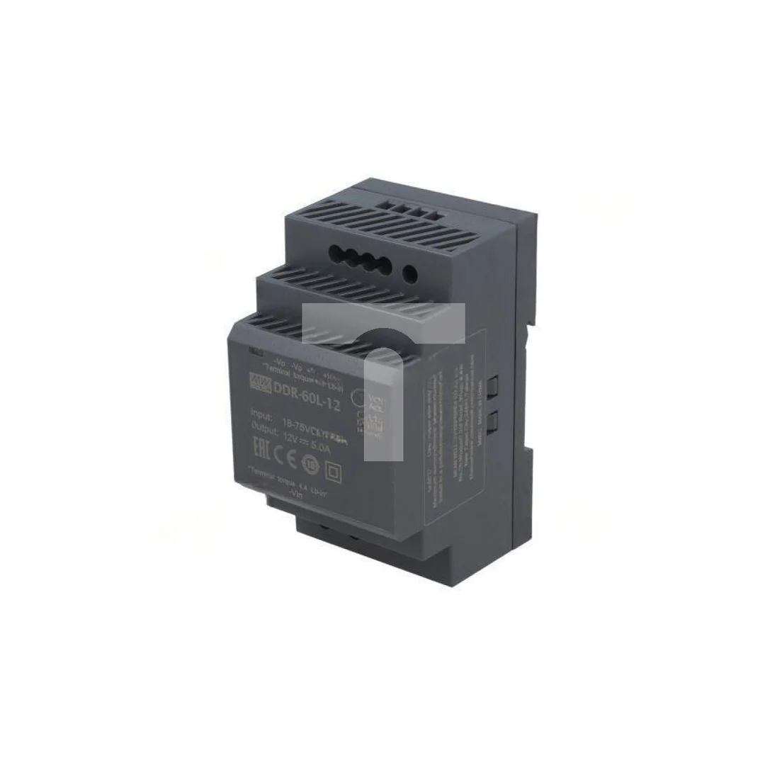 Przetwornica DC/DC 60W 18-75VDC 12VDC Iwyj 5A DDR DDR-60L-12