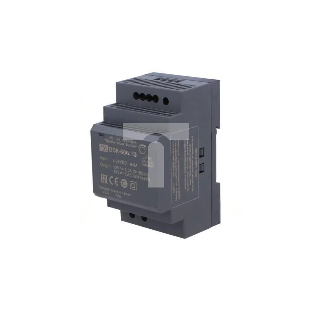 Przetwornica DC/DC 60W 9-36VDC 12VDC Iwyj 5A DDR DDR-60G-12