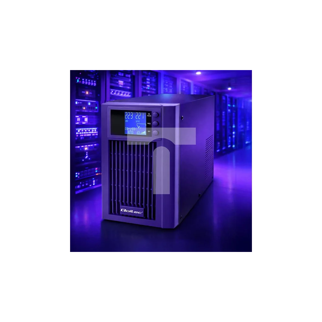 Qoltec Zasilacz awaryjny UPS Pure Sine Wave 3kVA 2400W AVR LCD Czysty Sinus