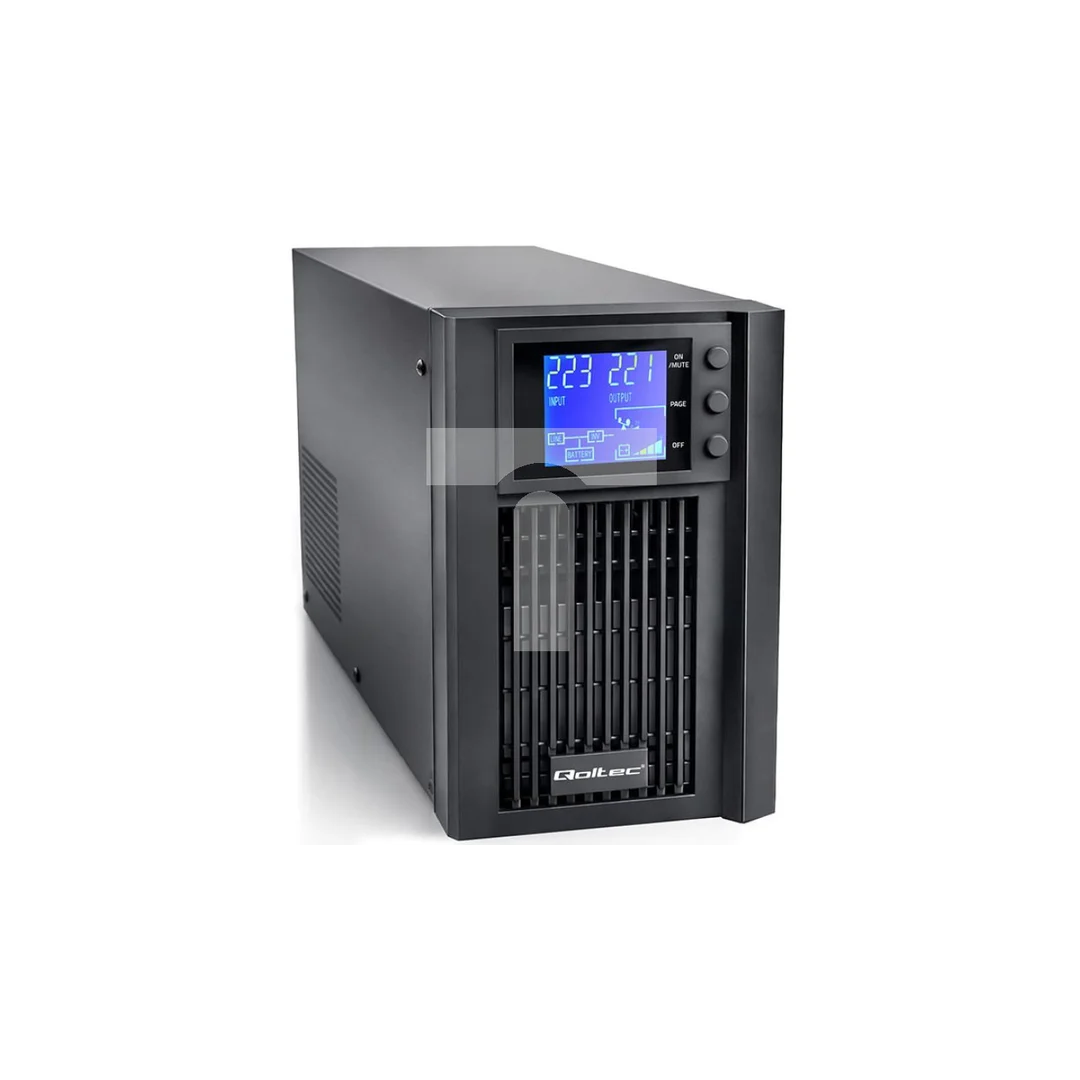 Qoltec Zasilacz awaryjny UPS Pure Sine Wave 1kVA 800W AVR LCD Czysty Sinus
