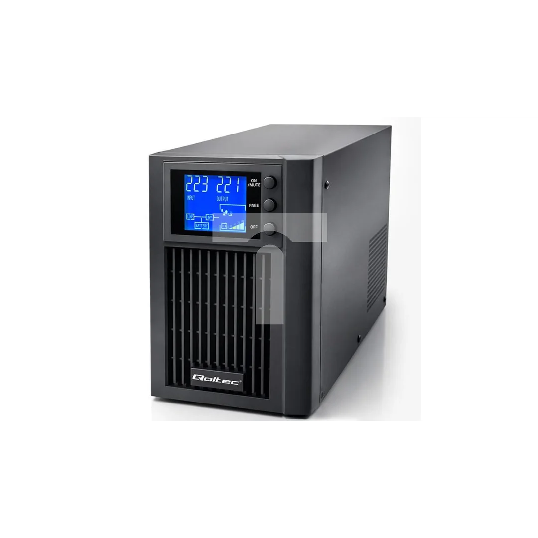 Qoltec Zasilacz awaryjny UPS Pure Sine Wave 1kVA 800W AVR LCD Czysty Sinus