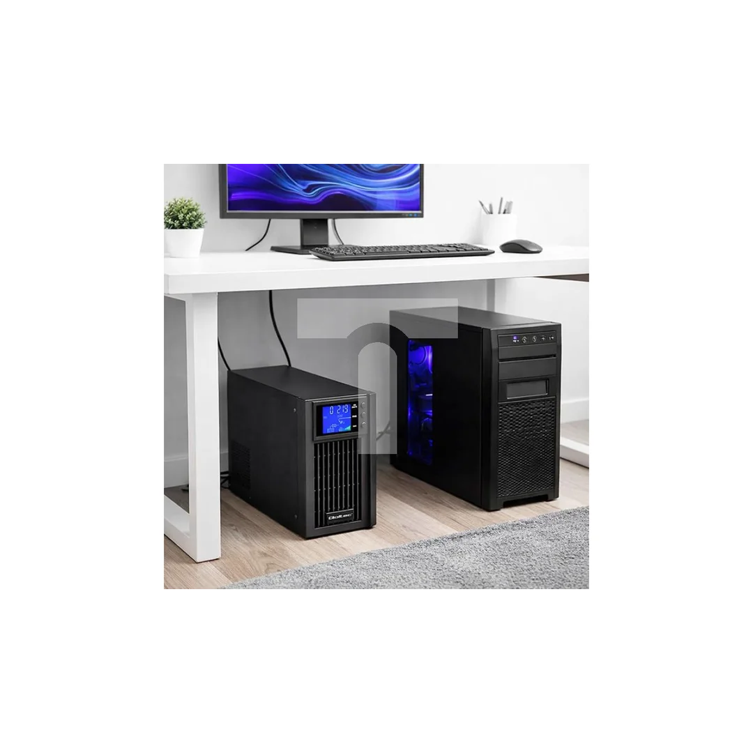 Qoltec Zasilacz awaryjny UPS Pure Sine Wave 1kVA 800W AVR LCD Czysty Sinus